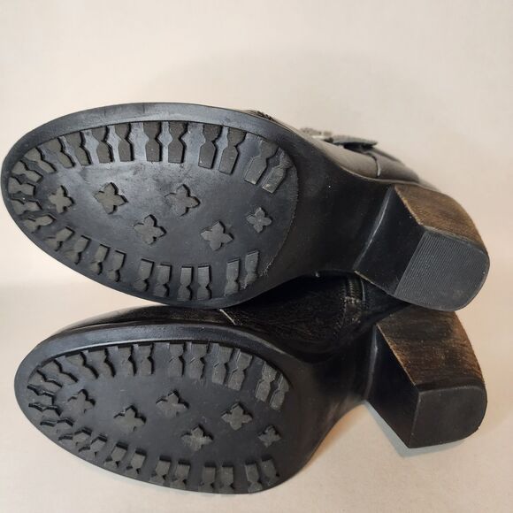 Harley Davidson Ashland Leather Ankle Boots Harness Womens 8.5 Biker Motorcycle - Picture 13 of 15